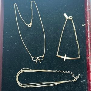 Three piece faux gold set